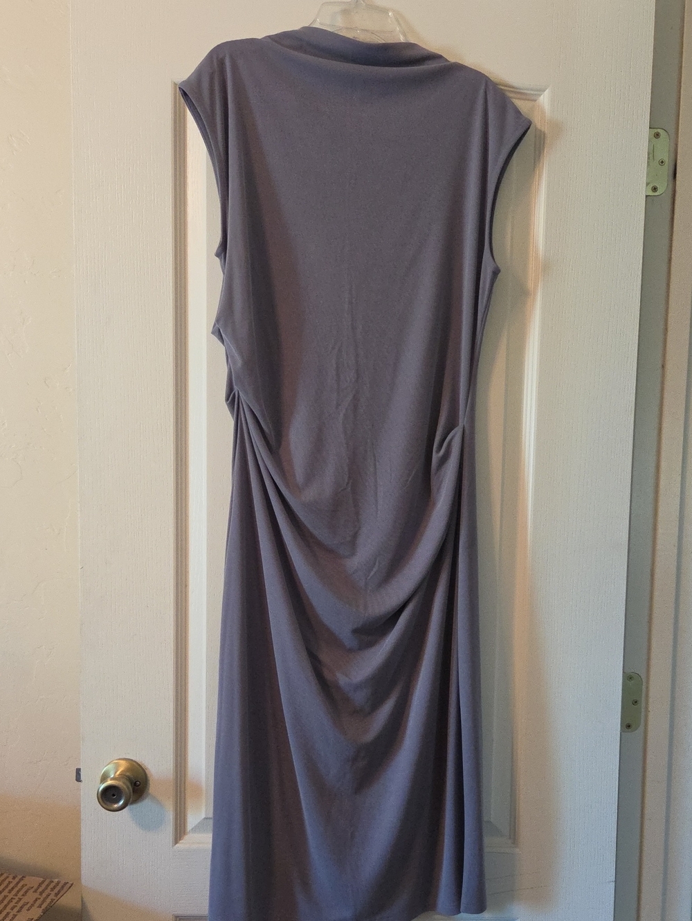 Sleeveless Draped Midi Dress - Gray